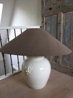 Lampenkap XL in stof kleur taupe / bruin / grijs, Huis en Inrichting, Ophalen, Bruin, Rond, Minder dan 25 cm