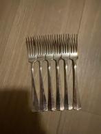 Verzilverde dinervorken en -lepels Haags lofje Gero, Antiek en Kunst, Antiek | Bestek, Ophalen of Verzenden