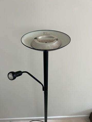 Zwarte retro vloerlamp met leeslamp - 180cm beschikbaar voor biedingen