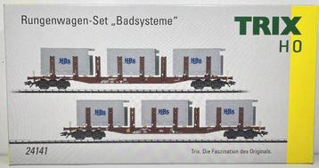 Trix H0 24141 - Set met 2 rongenwagens "badsystemen" in ovp beschikbaar voor biedingen