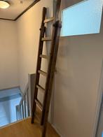 Oude Houten Uitschuifbare Ladder, Doe-het-zelf en Verbouw, Ladders en Trappen, Ophalen, Gebruikt, Ladder, Opvouwbaar of Inschuifbaar