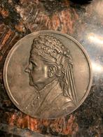 Bronzen Koningin emma Moeder Regentes Penning, Antiek en Kunst, Curiosa en Brocante, Ophalen of Verzenden
