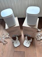 Sonos One (2x) met muurbeugels, Ophalen, Zo goed als nieuw, Sonos, Minder dan 60 watt