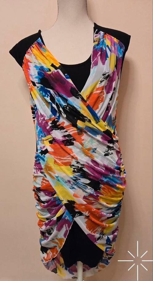 Dames | Multicolor jurk van SâoPaulo, Kleding | Dames, Jurken, Zo goed als nieuw, Maat 42/44 (L), Overige kleuren, Onder de knie