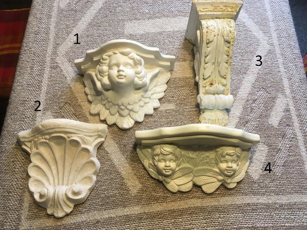 sokkel wand console wandsokkel brocante 4 stuks, Huis en Inrichting, Woonaccessoires | Zuilen en Pilaren, Ophalen of Verzenden