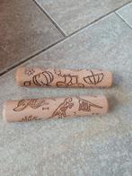 Houten Deegrollers met Herfst en Dinosaurus Motieven, Ophalen of Verzenden, Gebruikt, Knutselwerk
