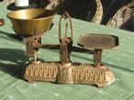 Antieke weegschaal met messing bak 3 kg, Antiek en Kunst, Ophalen