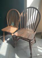 Houten Eetkamerstoelen - Set van Twee, Gebruikt, Twee, Bruin, Ophalen of Verzenden
