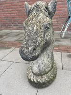Betonnen paardenhoofd tuinbeeld, Tuin en Terras, Tuinbeelden, Ophalen, Gebruikt, Beton, Dierenbeeld