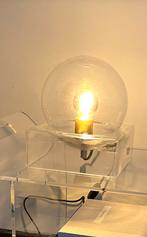 Glazen glas bol bal tafellamp tafel lamp, Huis en Inrichting, Lampen | Tafellampen, Ophalen of Verzenden, Zo goed als nieuw, Glas