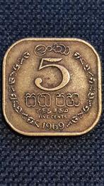 5 cent 1969 Sri Lanka., Postzegels en Munten, Munten | Azië, Ophalen of Verzenden, Centraal-Azië, Losse munt