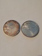 2 ZILVEREN 5 EURO MUNTEN NEDERLAND., Setje, Zilver, Euro's, Koningin Beatrix