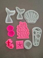Set of 9 silicone molds Sea shells mermaid tails coral, Ophalen of Verzenden, Zo goed als nieuw, Taarten of Cupcakes, Versiering