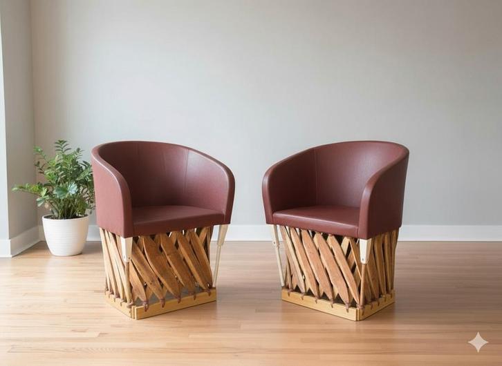 2x exclusief / exotische kuipstoeltjes, houtwerk in orde!, Antiek en Kunst, Antiek | Meubels | Stoelen en Banken, Ophalen