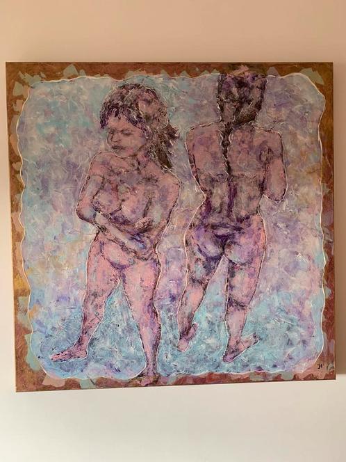 Twee vrouwelijk naakten Cobie Horvath-Huijsen, Antiek en Kunst, Kunst | Schilderijen | Abstract, Ophalen of Verzenden