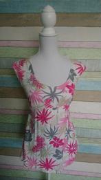 (GM04) Top zonder mouwen – Roze met bloemen – Clockhouse, S, Ophalen of Verzenden, Zo goed als nieuw, Roze, Maat 36 (S)