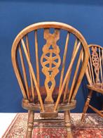 Set van 2 Engelse wheelchair stoelen, windsor chairs, Huis en Inrichting, Stoelen, Gebruikt, Bruin, Vintage, Ophalen of Verzenden