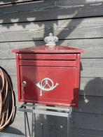 Nostalgische brievenbus met kroon, Ophalen, Gebruikt, IJzer, Wandbrievenbus