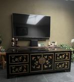 Chinees tv dressoir kast chinese handbeschilderd vlinders, Huis en Inrichting, Kasten | Televisiemeubels, Verburgt Vintage, Gebruikt