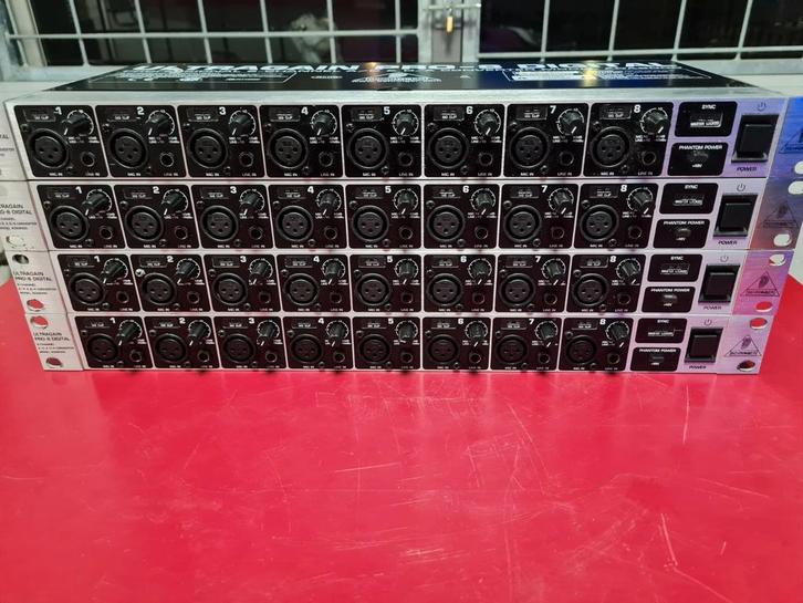 4 Stuks Behringer ADA8000 adat converters, Audio, Tv en Foto, Professionele Audio-, Tv- en Video-apparatuur, Zo goed als nieuw