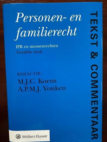 Personen- en familie recht tekst Commentaar 12e druk beschikbaar voor biedingen