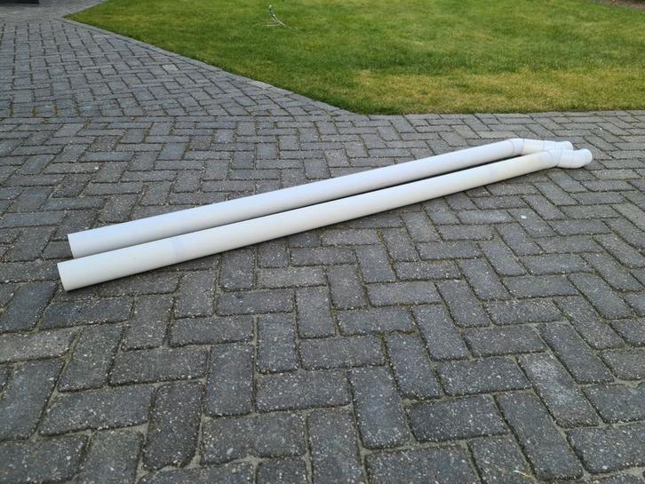 PVC Rechte Buis + Bochten - Dyka., Doe-het-zelf en Verbouw, Buizen en Afvoer, Gebruikt, Rechte buis, Pvc, Minder dan 2 meter, 80 mm of meer