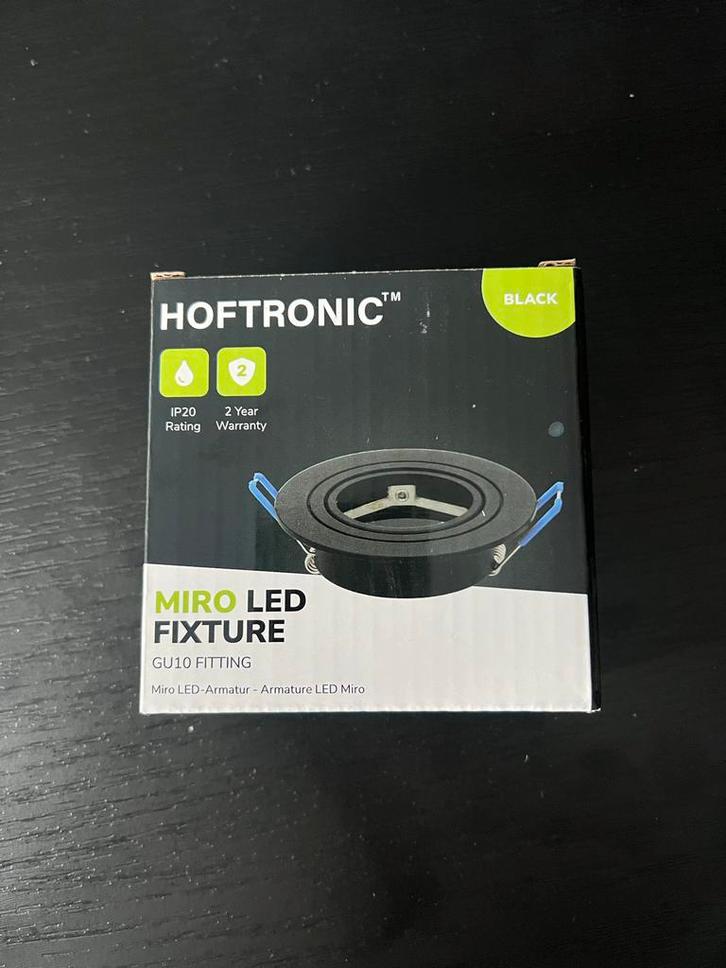 Hoftronic Miro LED Fixture - Zwart, Huis en Inrichting, Lampen | Hanglampen, Nieuw, Minder dan 50 cm, Metaal, Ophalen of Verzenden
