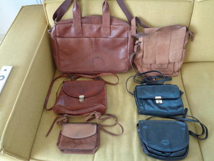 BURKELY leren schoudertas, portemonnee, Sieraden, Tassen en Uiterlijk, Tassen | Schoudertassen, Nieuw, Overige merken, Zwart, Leer