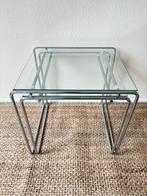 Space Age Set Bijzettafels - Bauhaus - Midcentury - Retro, Huis en Inrichting, Minder dan 45 cm, Minder dan 55 cm, Gebruikt, Vierkant