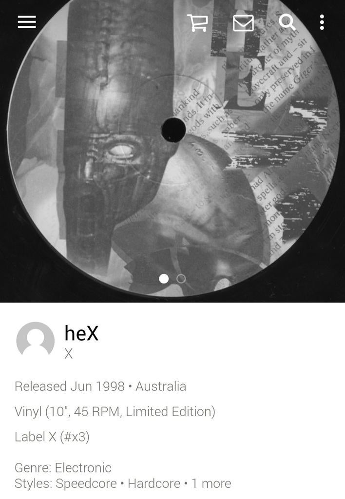 10" HeX (label X 3), Ophalen of Verzenden, Zo goed als nieuw, 12 inch