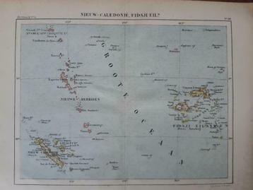 99 / Litho uit 1882 van J. Kuyper van Nieuw Caledonië Fiji beschikbaar voor biedingen