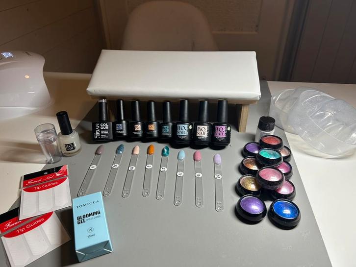 Complete biab en gellak set, Sieraden, Tassen en Uiterlijk, Uiterlijk | Cosmetica en Make-up, Zo goed als nieuw, Handen en Nagels