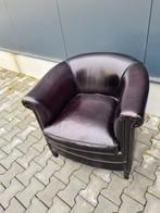 Chesterfield club fauteuil zwart leer + GRATIS BEZORGD, Huis en Inrichting, Fauteuils, ., Chesterfield, Ophalen of Verzenden, Zo goed als nieuw