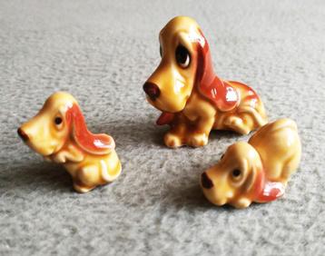 3 Keramieke Hound Dog beeldjes beschikbaar voor biedingen