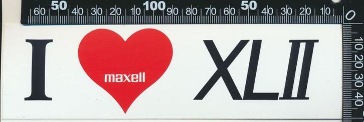 Sticker: Maxell - I love Maxell XLII, Verzamelen, Stickers, Zo goed als nieuw, Bedrijf of Vereniging, Ophalen of Verzenden