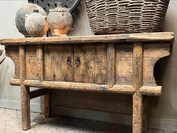 Uniek oude chinese tafel elmwood sidetable haltafel beschikbaar voor biedingen