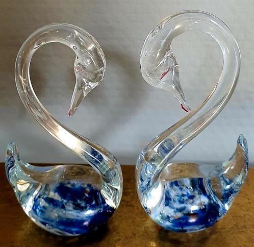 beeld zwanen beeldjes zwanen glas Murano, Antiek en Kunst, Kunst | Beelden en Houtsnijwerken, Ophalen of Verzenden