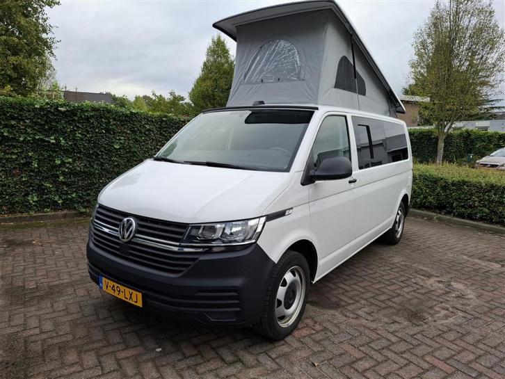 VW Transporter buscamper 150PK 142000KM 04/2021 standkachel, Caravans en Kamperen, Campers, Bedrijf, tot en met 4, Buscamper of Camperbus