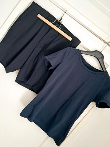 2delig SET Mango short & t shirt Navy M42 zgan beschikbaar voor biedingen
