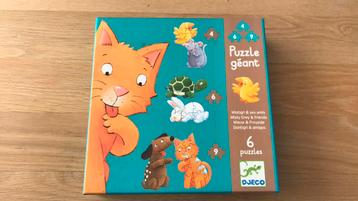 Djeco puzzel 4-6-9 stukjes huisdieren beschikbaar voor biedingen