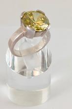 Sterling zilveren ring met lemon citrien edelsteen, Sieraden, Tassen en Uiterlijk, Ringen, Ophalen of Verzenden, Zo goed als nieuw