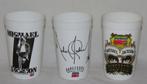 3 Plastic bekers MICHAEL JACKSON  DANGEROUS World Tour, Verzenden, Gebruikt, Gebruiksvoorwerp