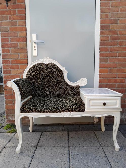 Queen Ann telefoonbankje, Huis en Inrichting, Banken | Voetenbanken en Poefen, Gebruikt, 75 tot 100 cm, 75 tot 100 cm, Rechthoekig