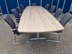 Ahrend / Gispen vergadertafel 320x120 bootvorm nieuw blad, Ahrend Gispen, Ophalen of Verzenden, Zo goed als nieuw, Industriestraat 5