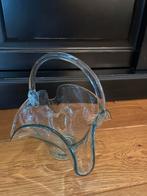 Mooie glazen vaas / mand, Overige kleuren, Ophalen of Verzenden, Minder dan 50 cm, Glas