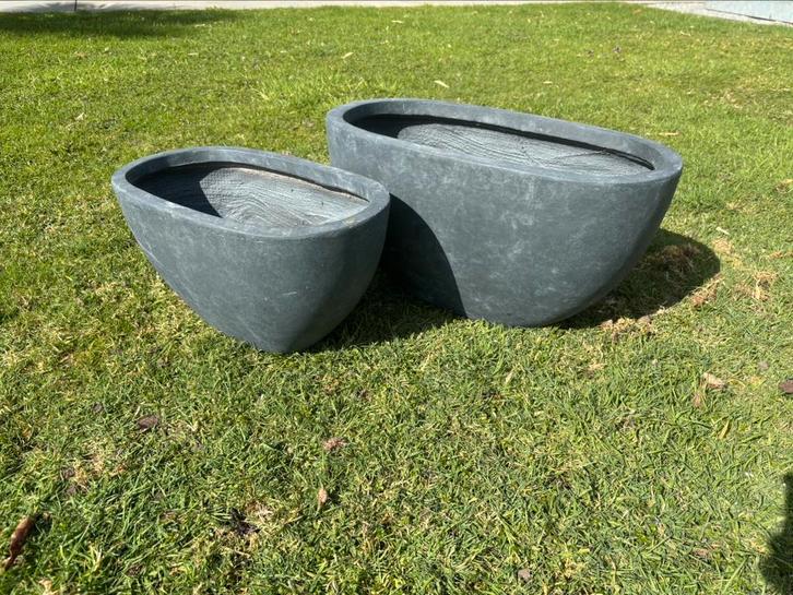 Nieuwe set bloembakken plantenbakken, Tuin en Terras, Bloembakken en Plantenbakken, Zo goed als nieuw, Kunststof, Tuin, Minder dan 60 cm