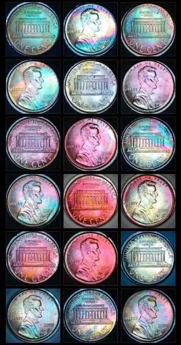 Toned Lincoln Cents 2000D  beschikbaar voor biedingen