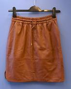 By Bar echt leer rood bruine rok rekbare tailleband XS 45178, By bar, Bruin, ., Ophalen of Verzenden