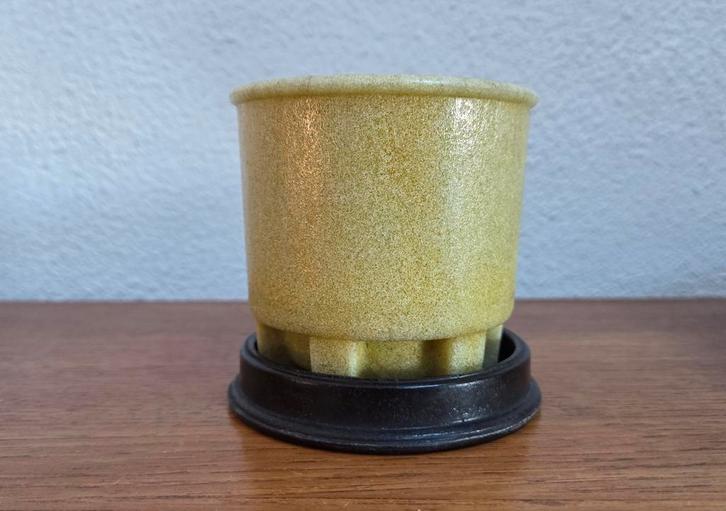 Graniver cactuspot A.Copier Leerdam met onderschotel, Antiek en Kunst, Antiek | Glas en Kristal, Ophalen of Verzenden