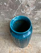 Grote blauwe Bay Keramik vaas , jaren 70, Gebruikt, Blauw, Ophalen of Verzenden, Onbekend